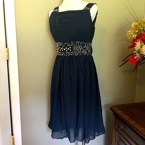 Beaded detail dress, no tags. Measurements indicate size small 8/10.